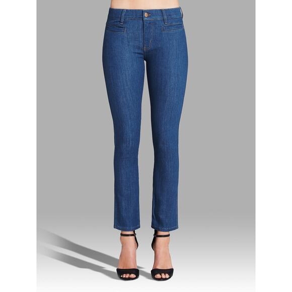 M.i.h Jeans Paris Medium Wash Mid-Rise Cropped Slim Skinny Leg Jean Size 27 - Picture 1 of 12